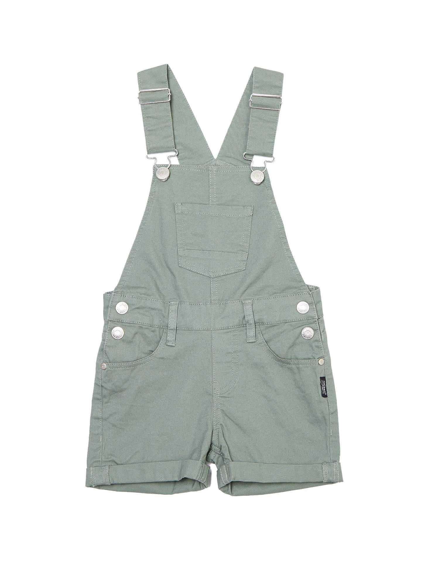GIRL'S SHORTALLS WITH ROLLED HEM