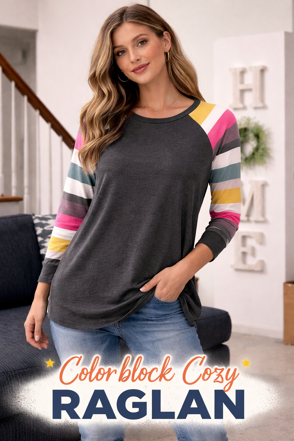 Color Block Cozy Raglan