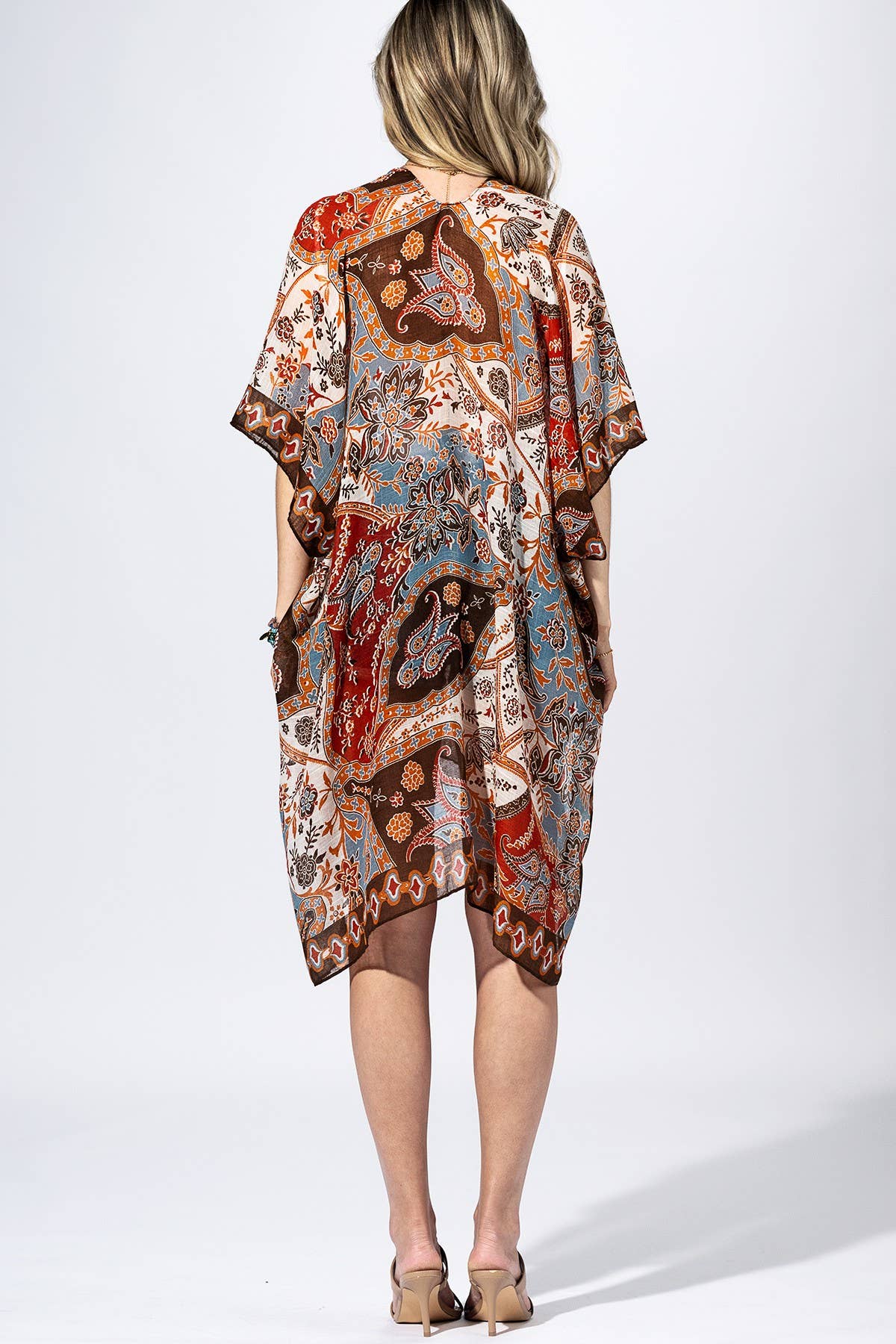 Multi Boho Paisley Patchwork Kimono