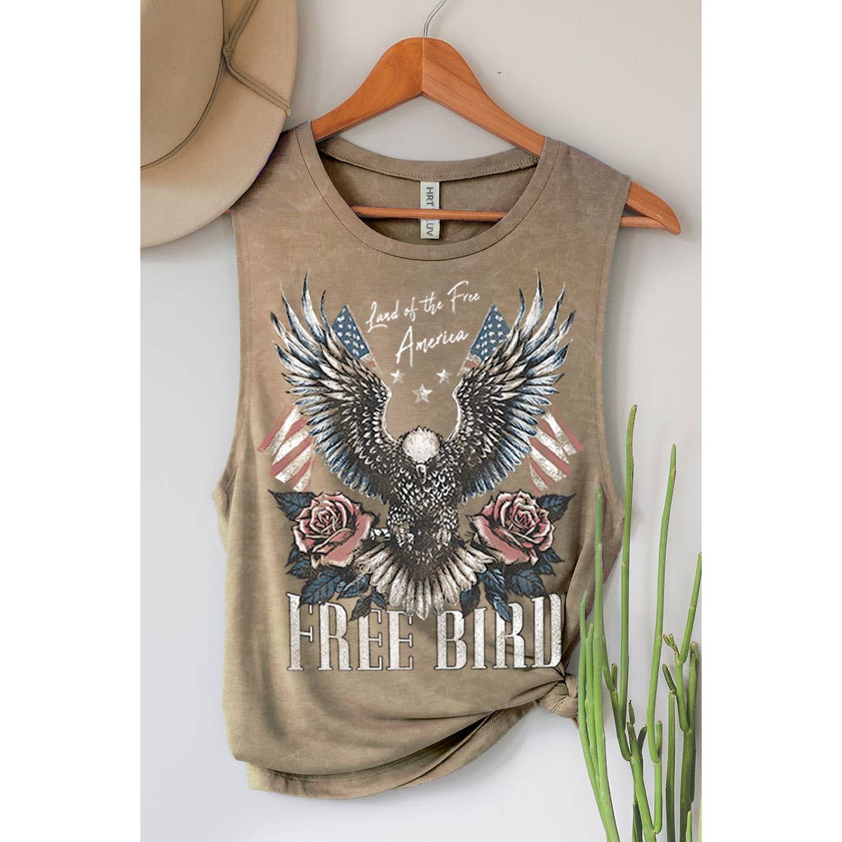 FREE BIRD GRAPHIC TANK TOP