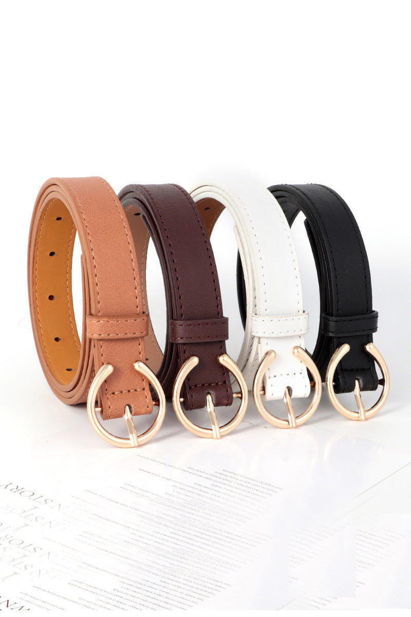 OPEN CIRCLE PIN BUCKLE FASHION BELT
