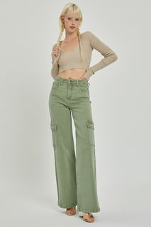 Risen High Rise Cargo Wide Pants