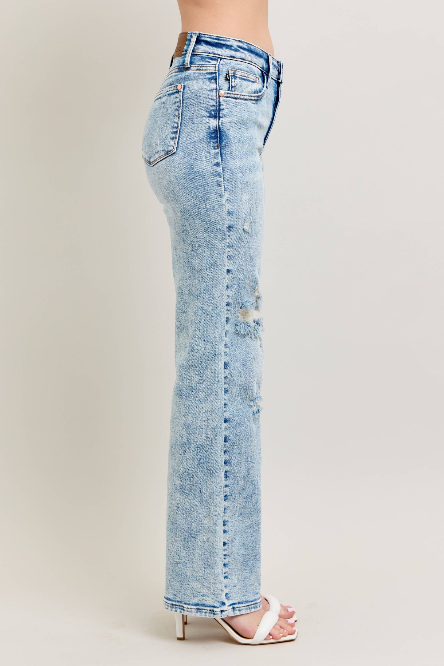 Judy Blue High Waisted Distressed 90's Straight