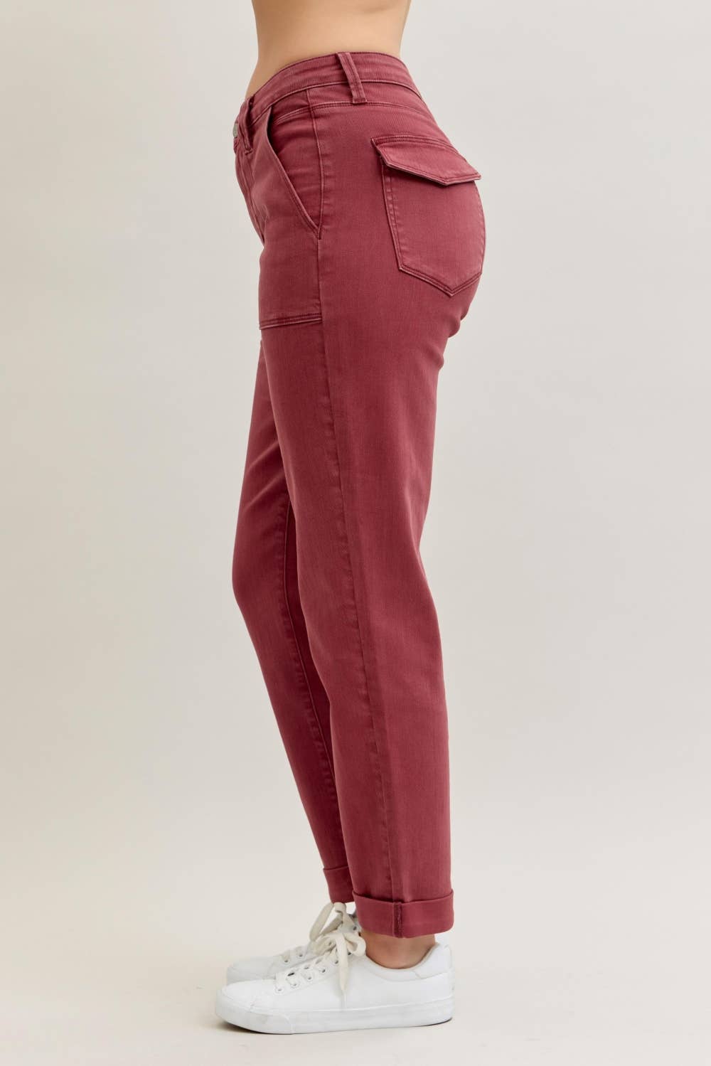 Aurora Weekender High Waisted Garment Dyed Cuffed