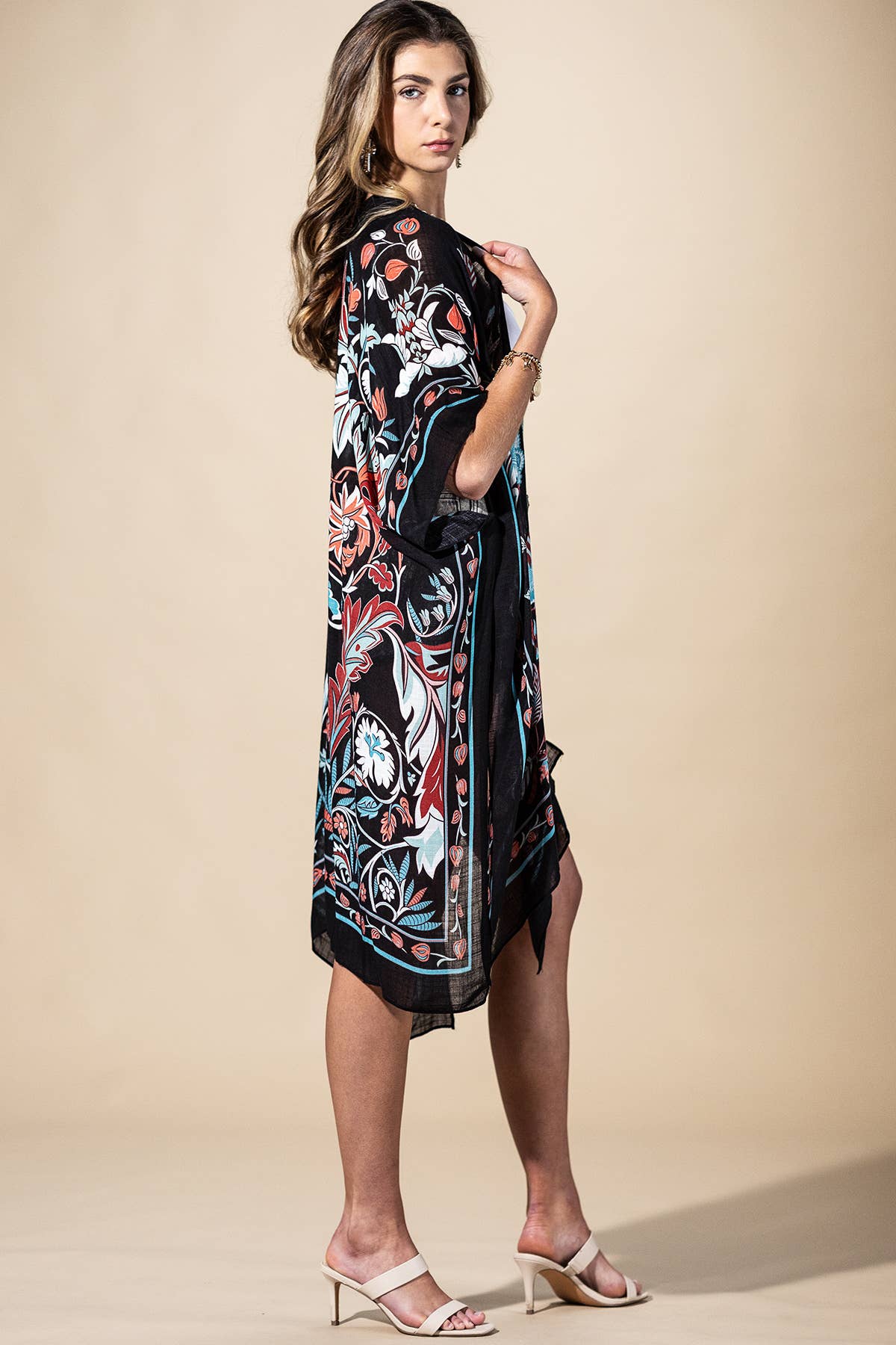 Midnight Vine Viscose Kimono