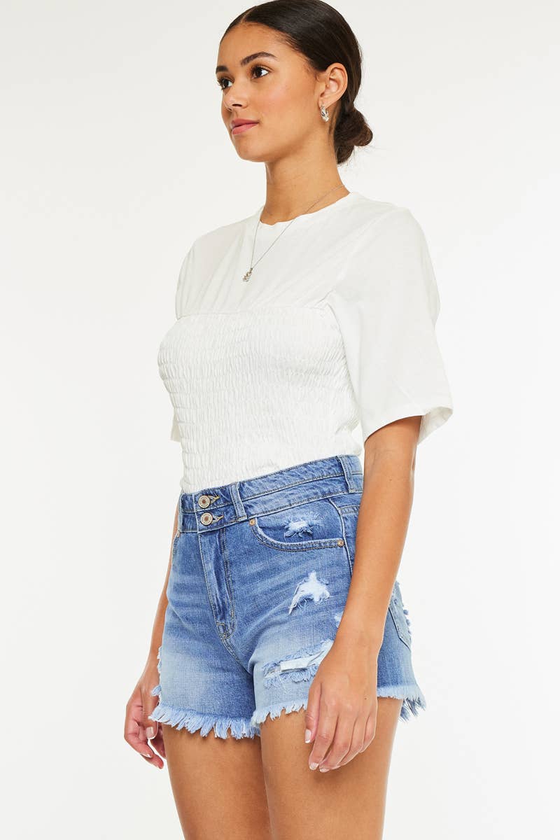 Farah Essentials High Rise Mom Shorts