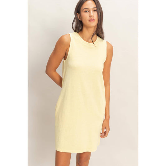Pigment Dyed Sleeveless Mini Dres
