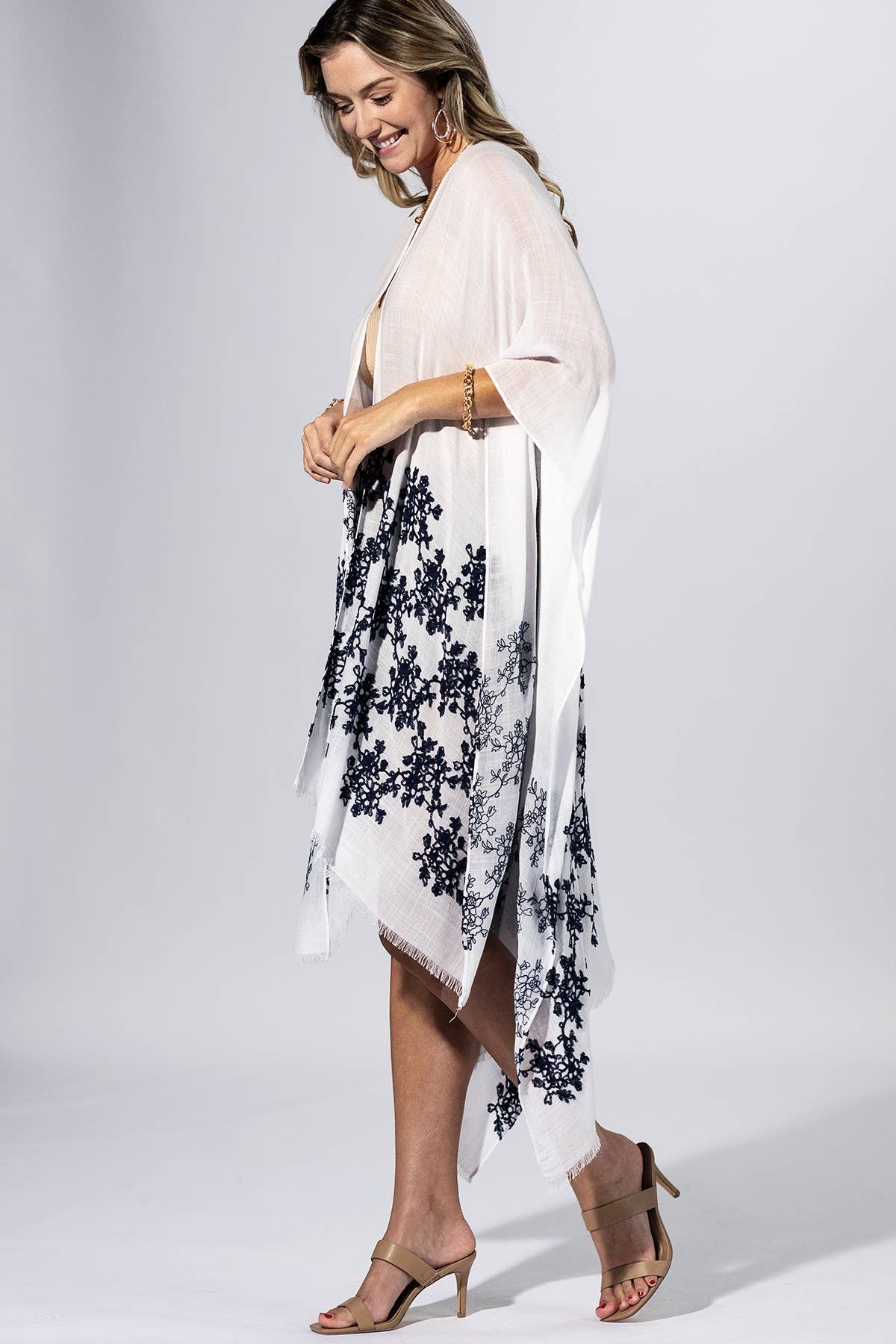 Powder Porcelain Blossom Kimono