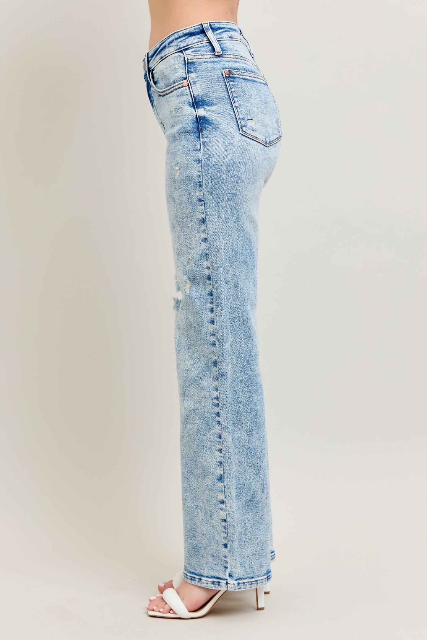 Judy Blue High Waisted Distressed 90's Straight