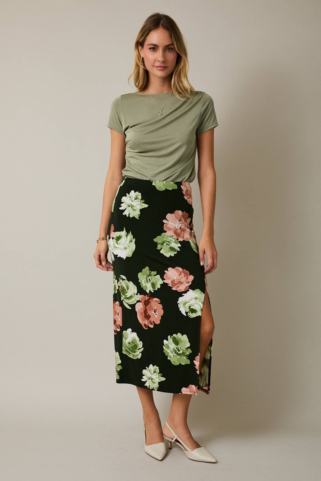 PEREGRINE-RESORT FLORAL PRINT SKIP SKIRT