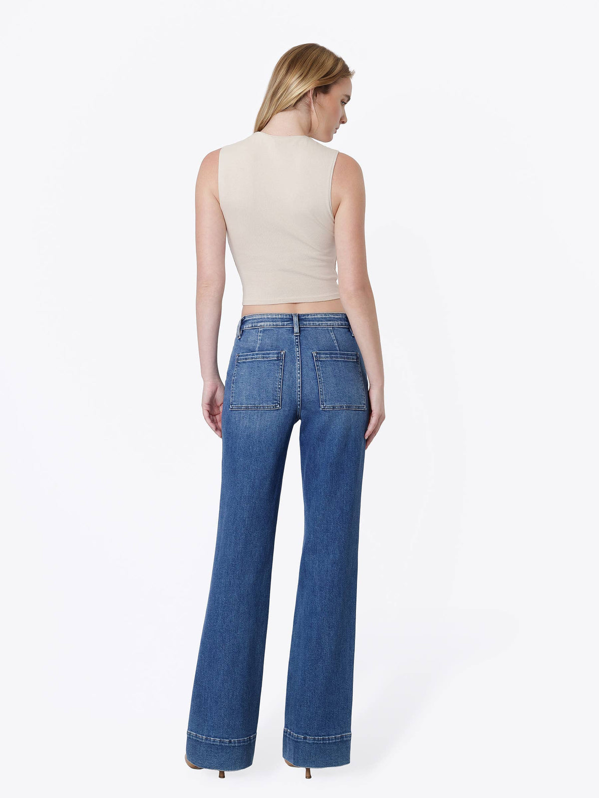 Truculent - High Rise Patch Pocket Vintage Flare Jeans