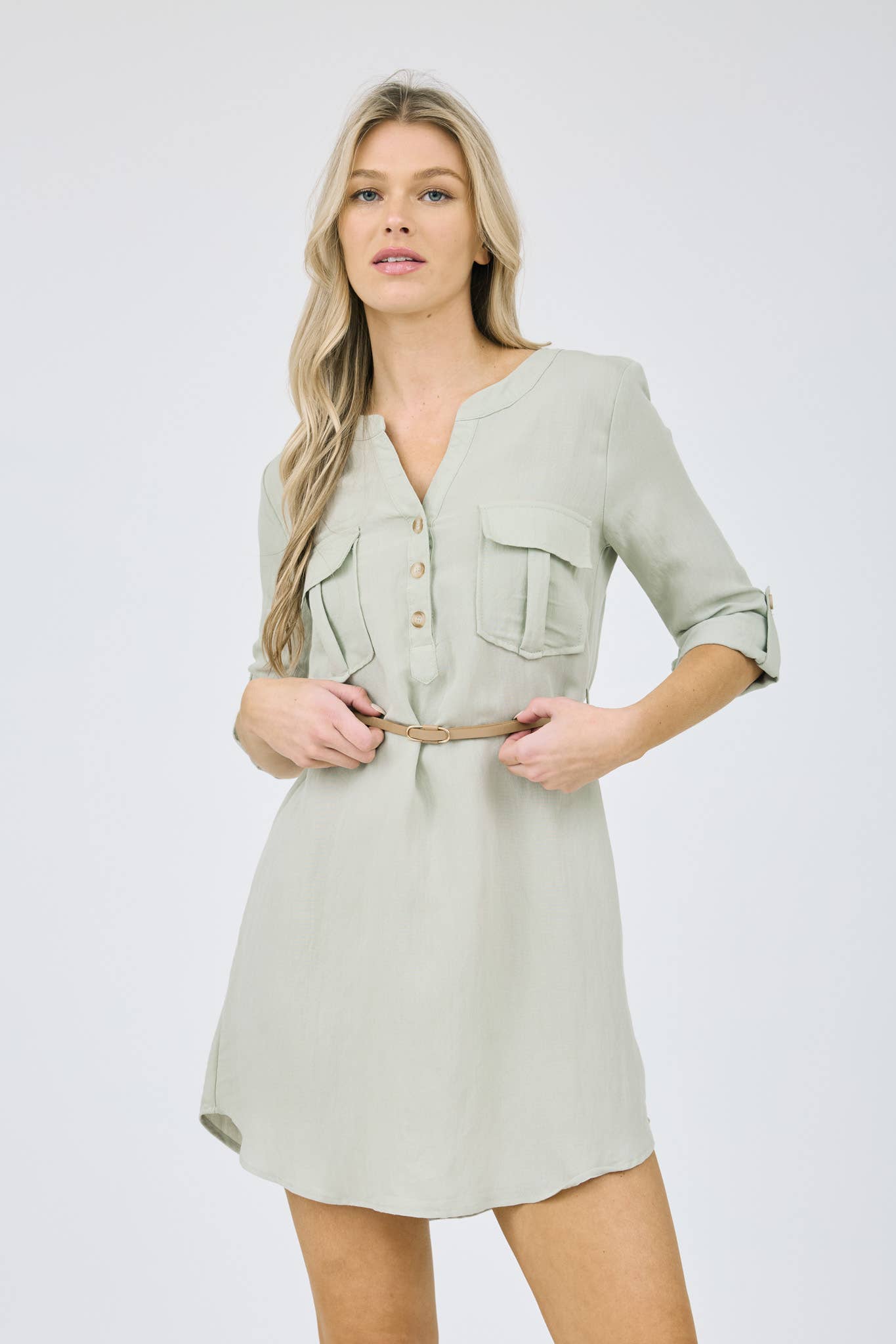 3/4 SLEEVE MINI DRESS