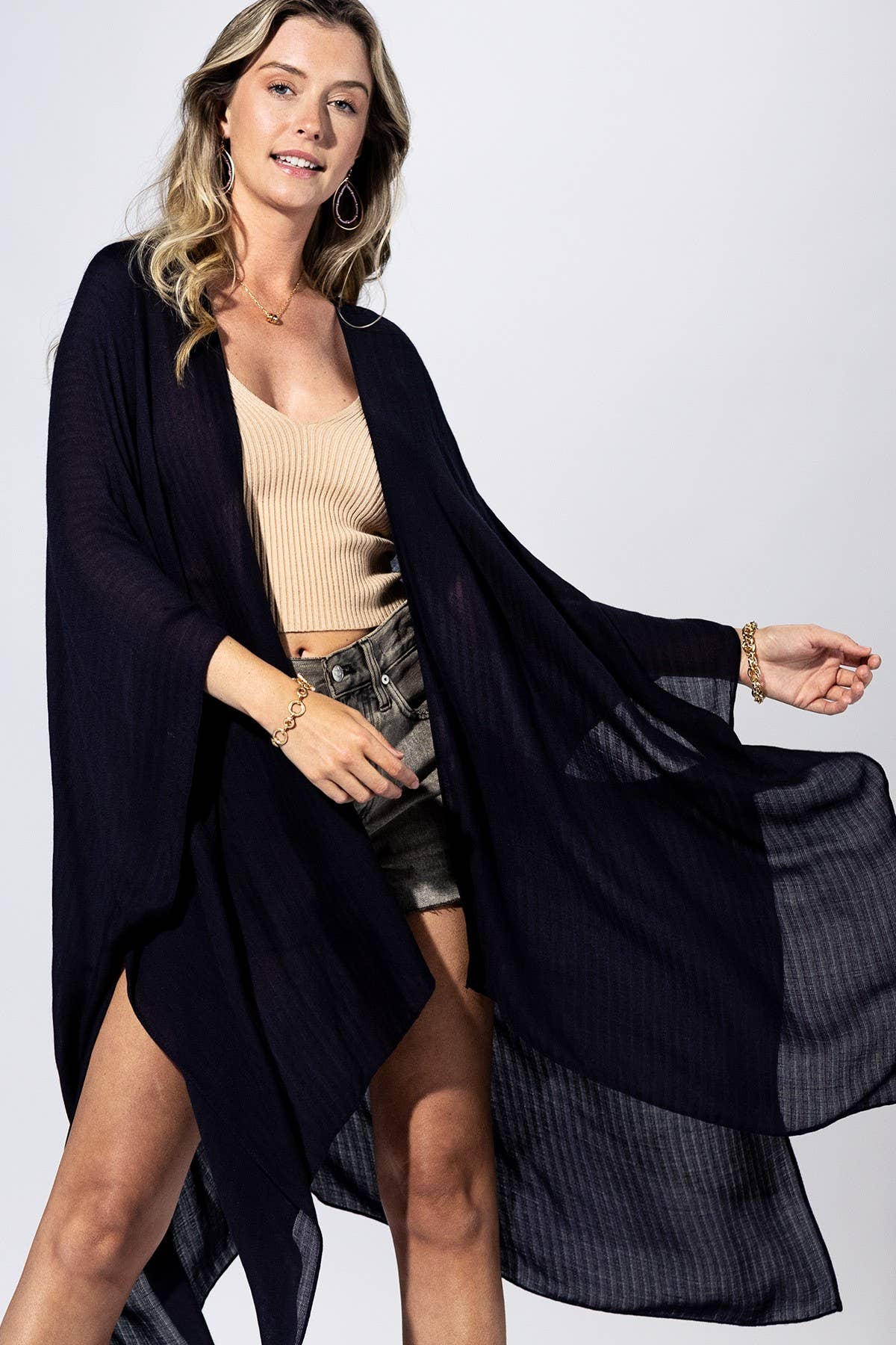 Berry Blue Flow Kimono