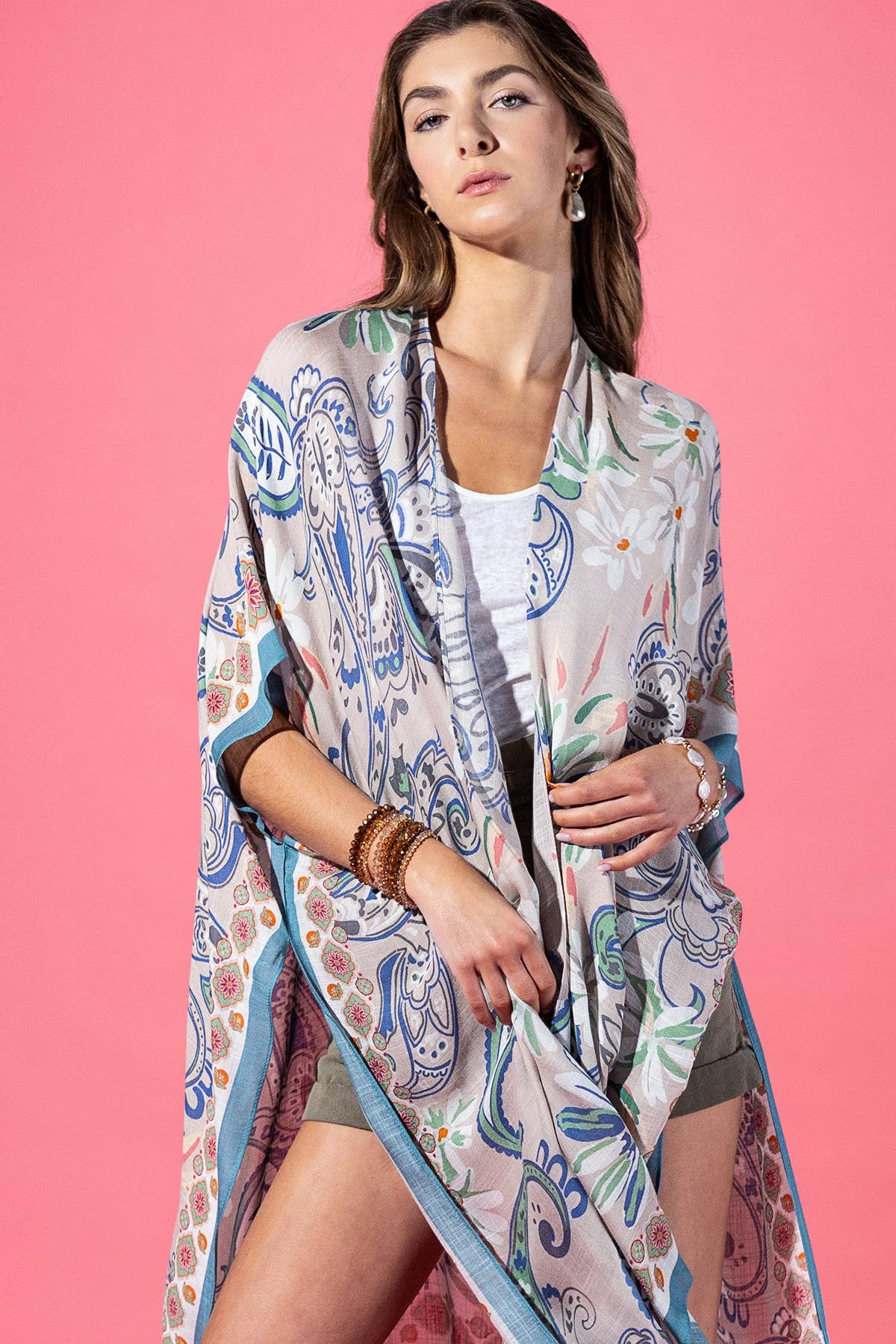 Grand Paisley Viscose Kimono