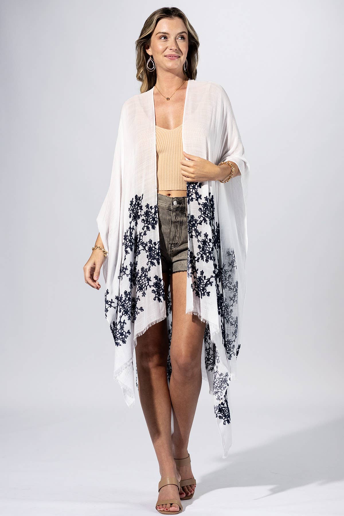 Powder Porcelain Blossom Kimono