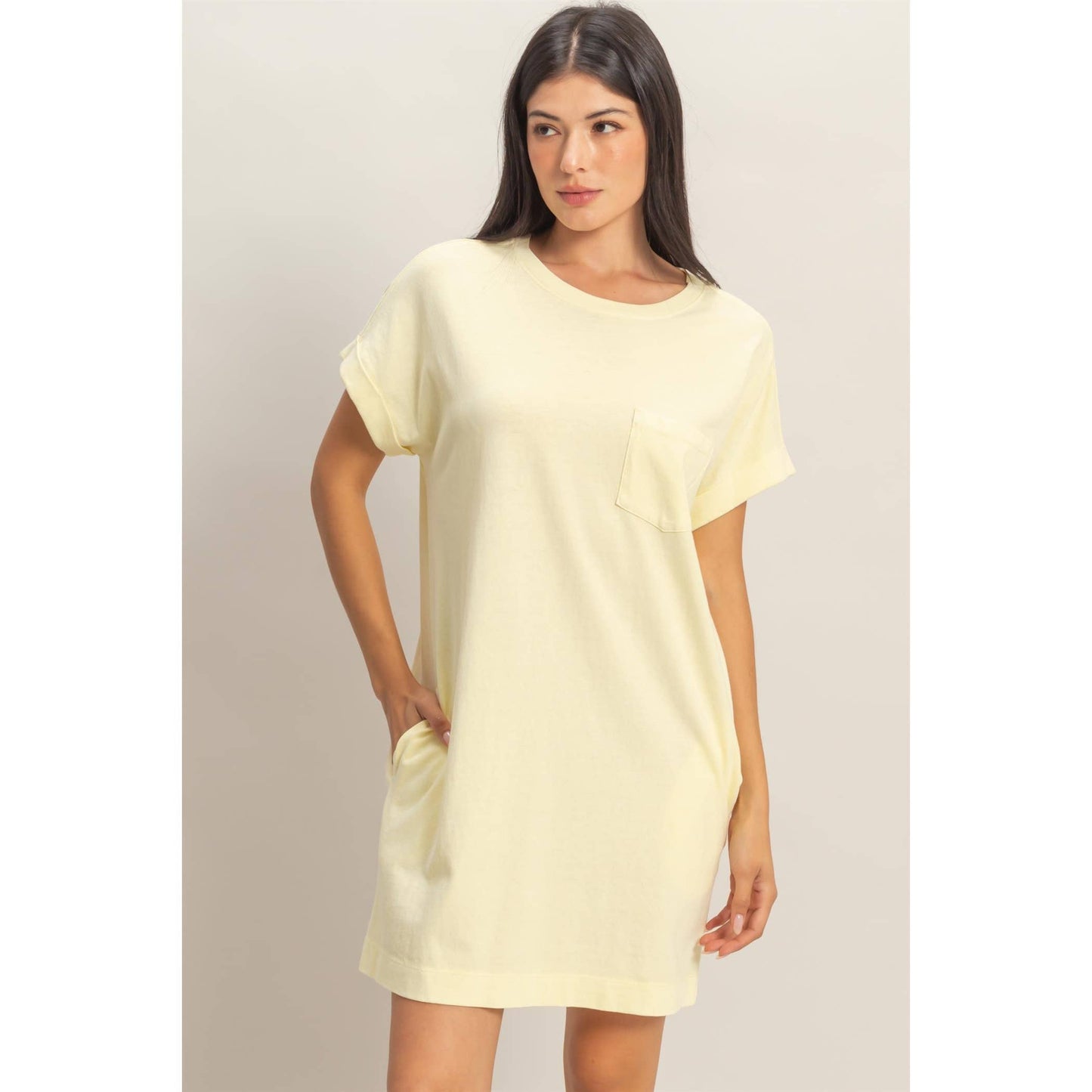 Round Neck T-Shirt Mini Dress