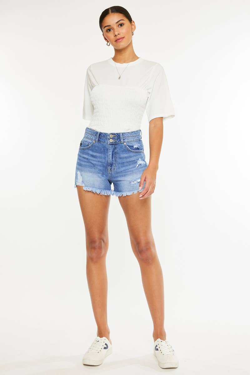Farah Essentials High Rise Mom Shorts