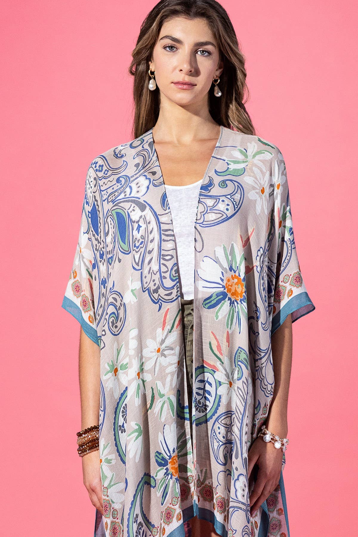 Grand Paisley Viscose Kimono
