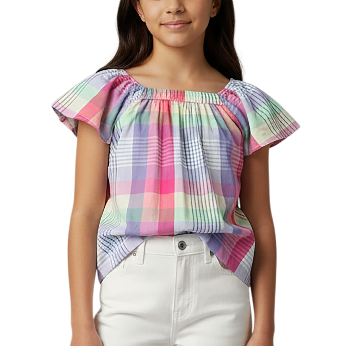 Girls Flutter Short Sleeve Blouse