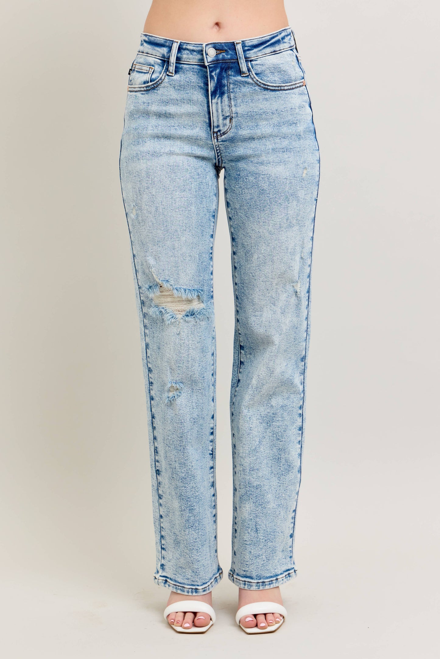 Judy Blue High Waisted Distressed 90's Straight
