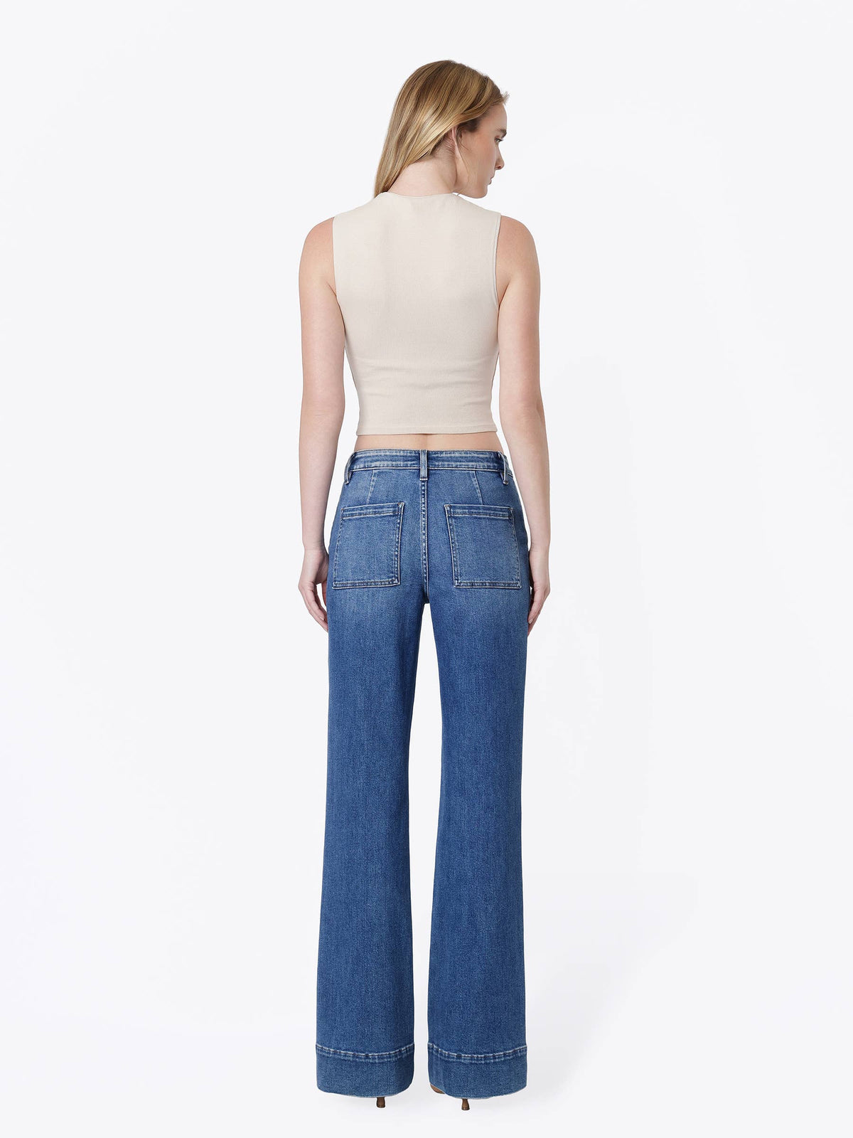 Truculent - High Rise Patch Pocket Vintage Flare Jeans