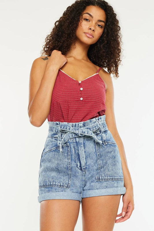 Nieve Ultra High Rise PaperBag Shorts