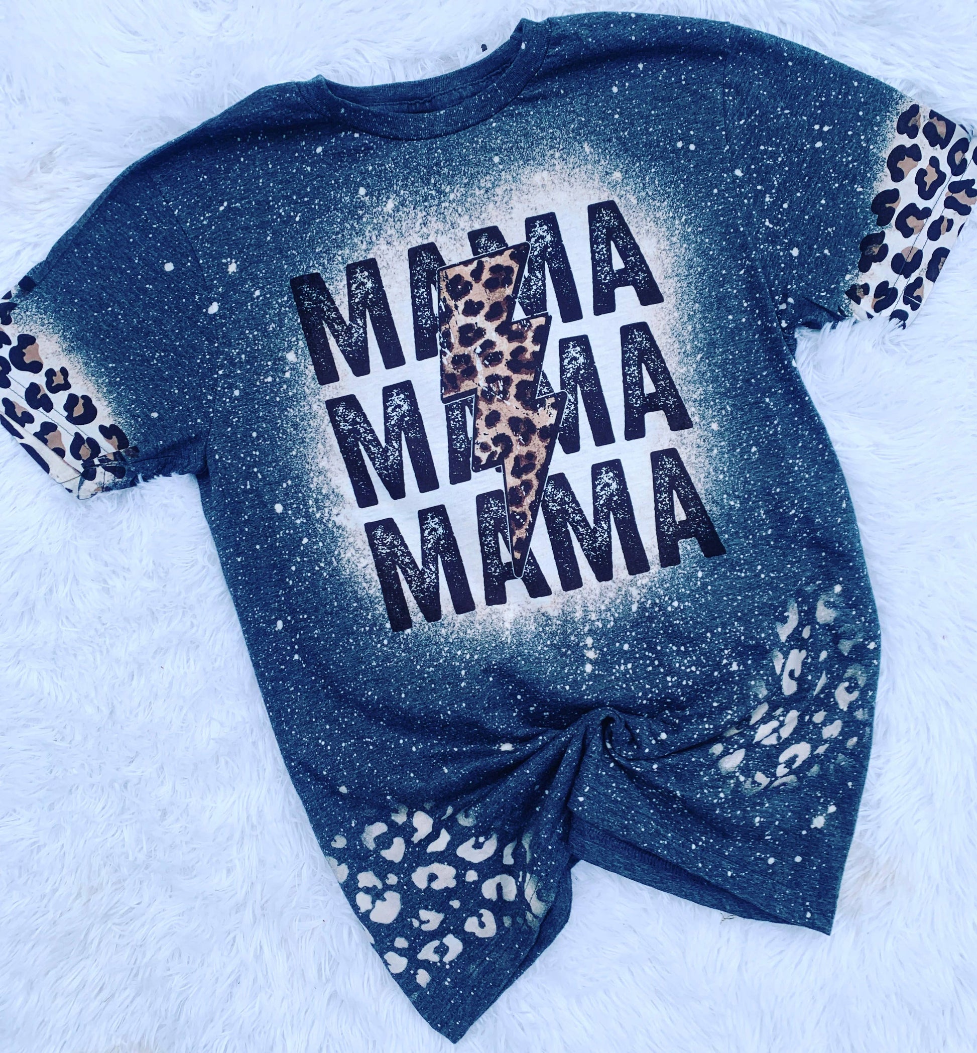Leopard Mama Bleached Shirt