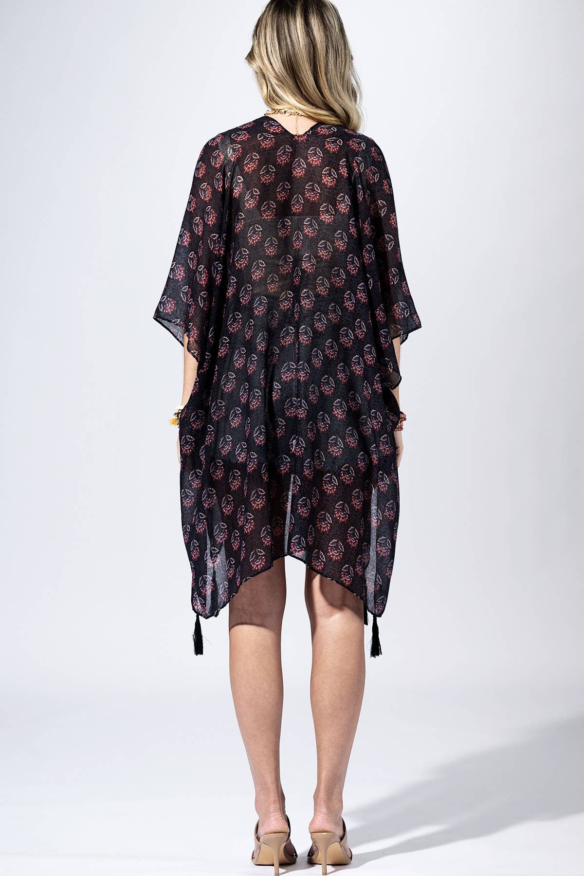 Midnight Medallion Tassel Kimono
