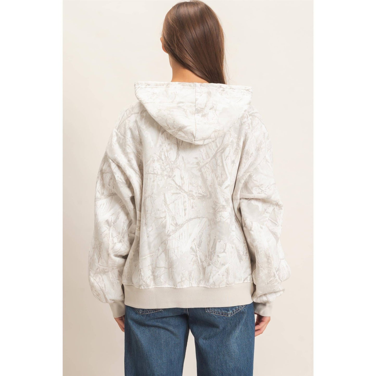 Tree Camouflage Zip-Up Hoodie