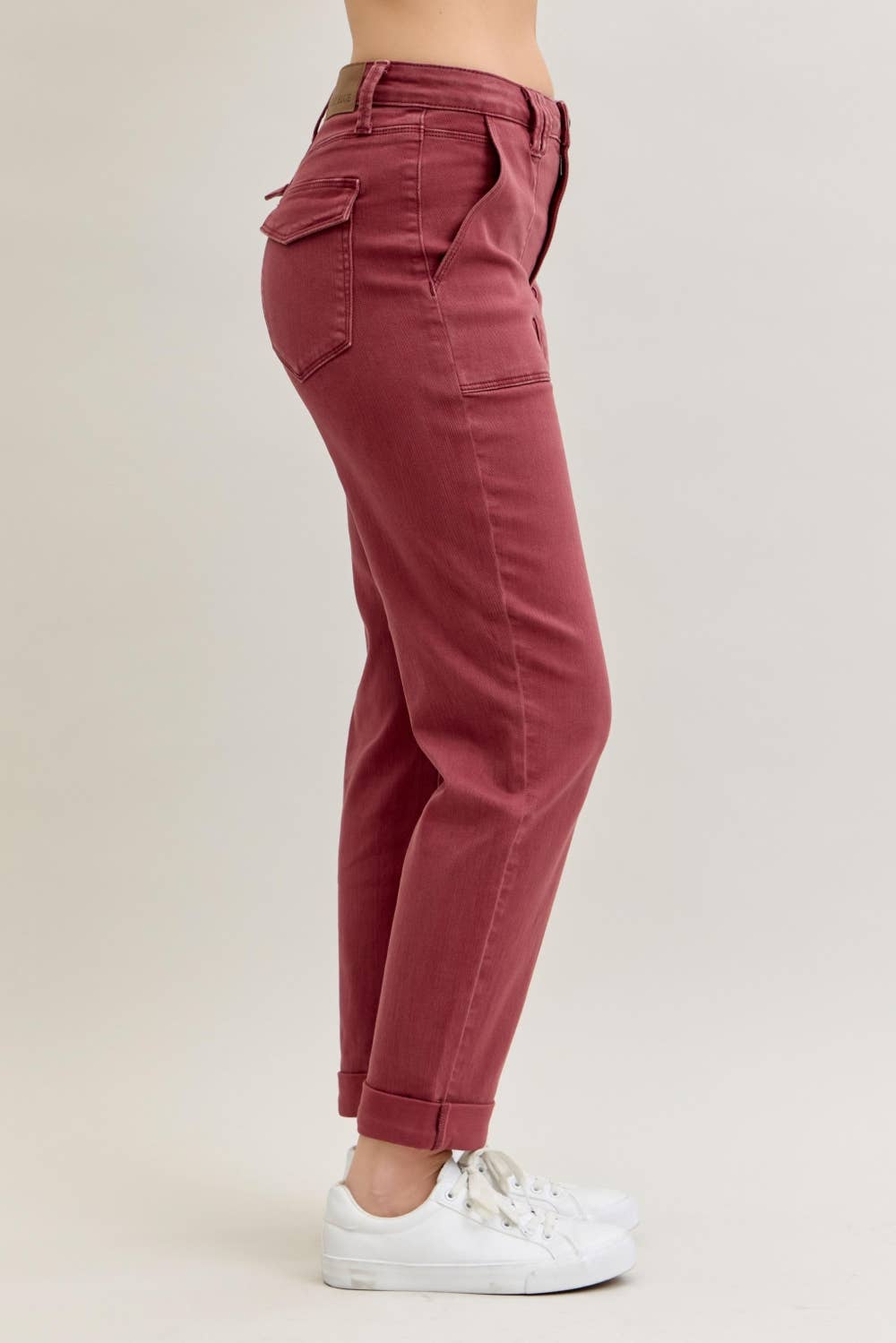 Aurora Weekender High Waisted Garment Dyed Cuffed