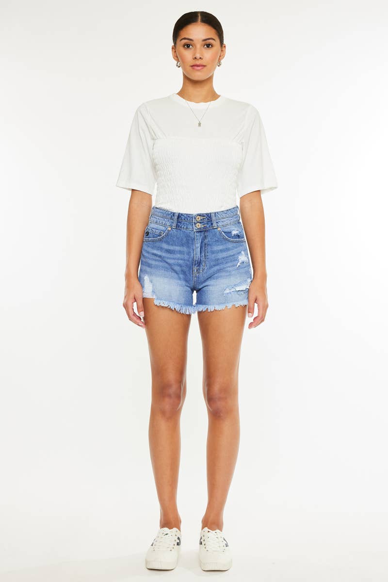 Farah Essentials High Rise Mom Shorts
