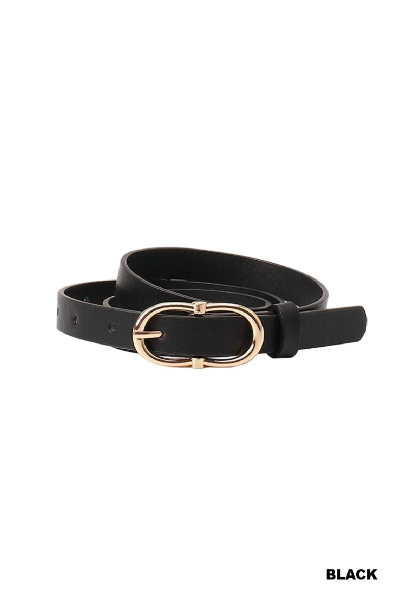 DOUBLE RING PIN BUCKLE FASHION BELT