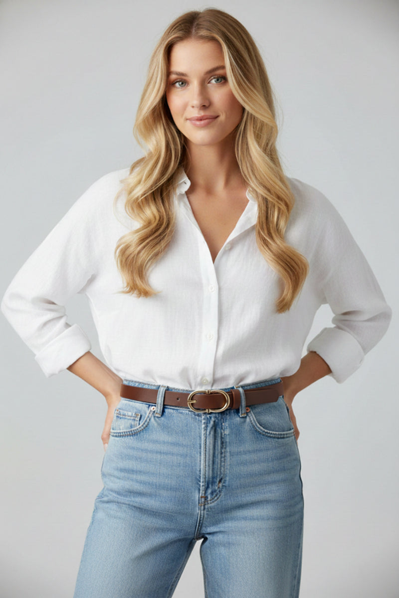 DOUBLE RING PIN BUCKLE FASHION BELT