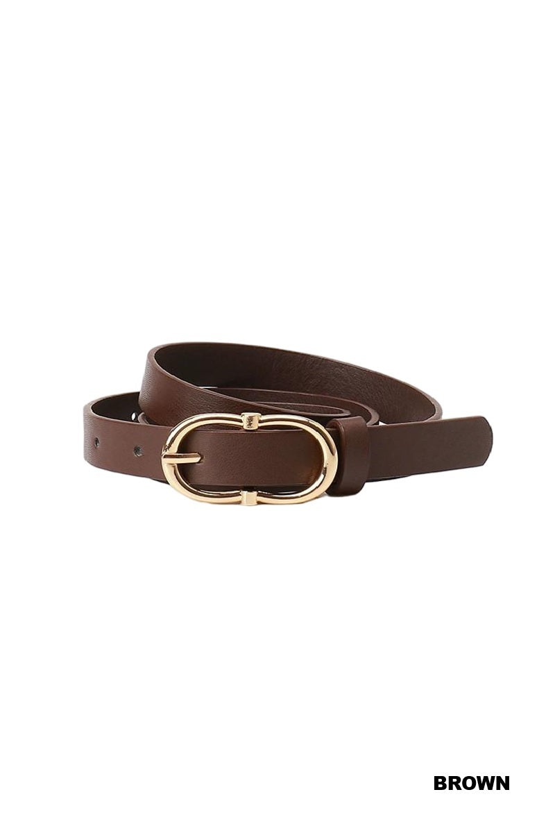 DOUBLE RING PIN BUCKLE FASHION BELT