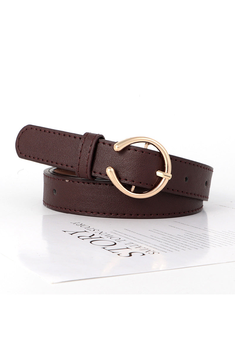 OPEN CIRCLE PIN BUCKLE FASHION BELT