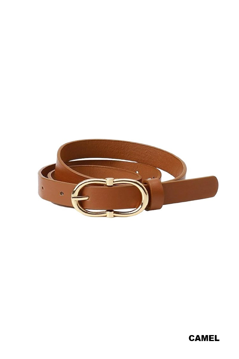 DOUBLE RING PIN BUCKLE FASHION BELT
