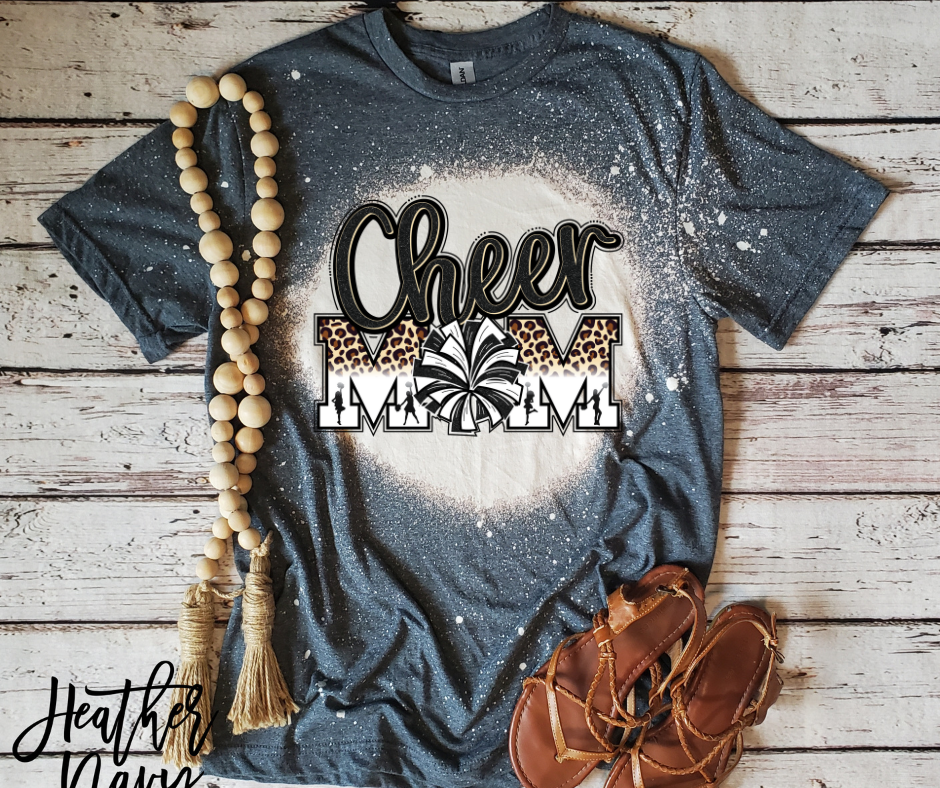 Cheer Mom Bleached Shirt