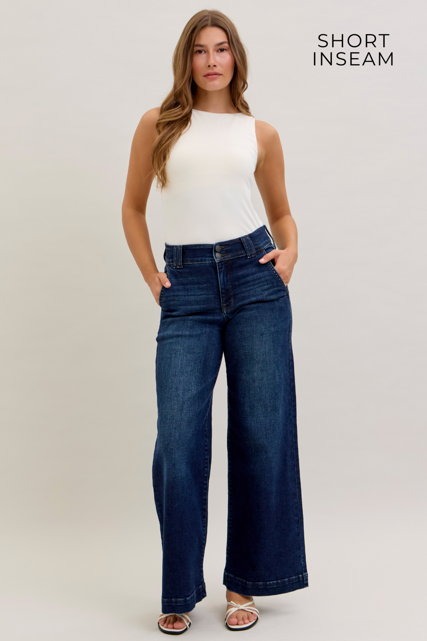 Judy Blue High Wasted Wide Leg Trousers