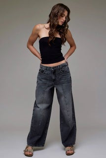 Alyx Grey Classic Patch Oversized Baggy Jeans