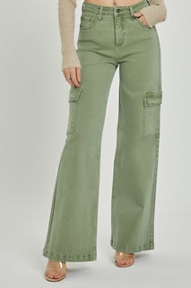 Risen High Rise Cargo Wide Pants