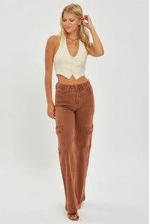Risen High Rise Cargo Wide Pants