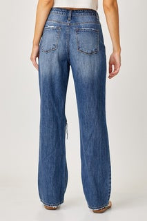 Risen High Rise Wide Leg 90’s Comfy Jeans