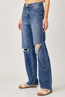 Risen High Rise Wide Leg 90’s Comfy Jeans