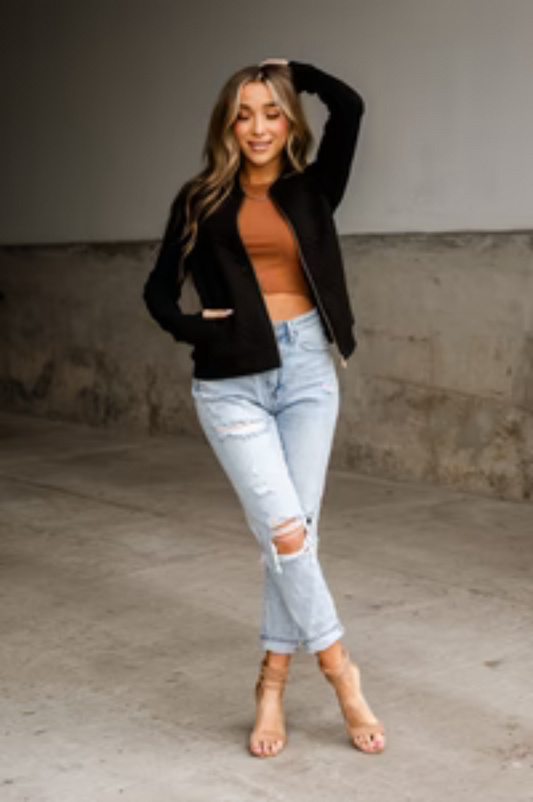 Quilted Bomber Jacket