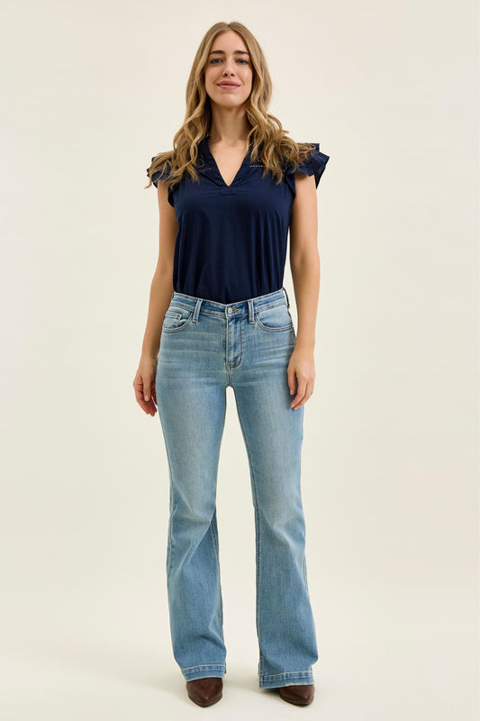 Judy Blue Mid Rise Flare Jeans