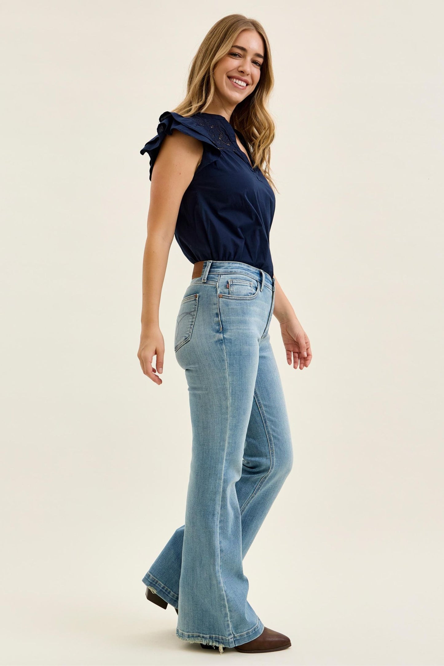 Judy Blue Mid Rise Flare Jeans
