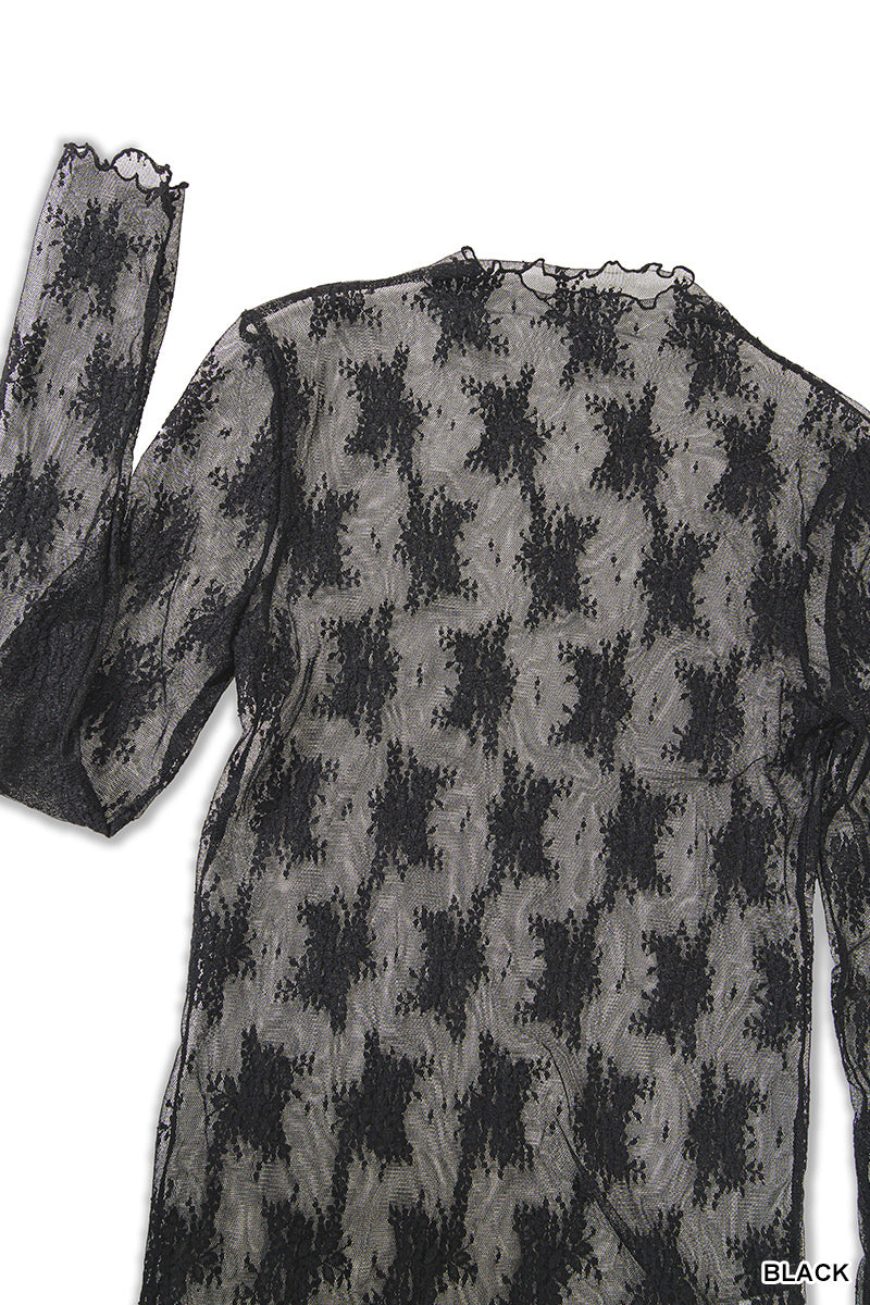 Lace see-through layering top