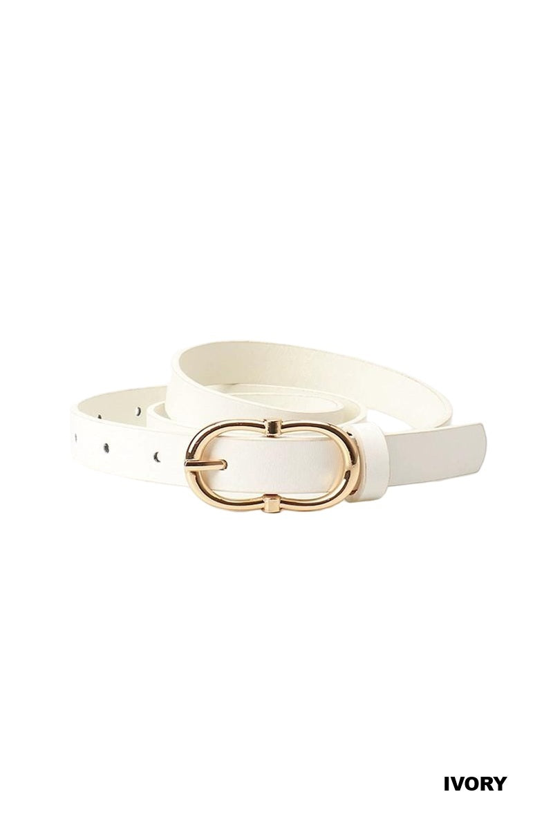 DOUBLE RING PIN BUCKLE FASHION BELT