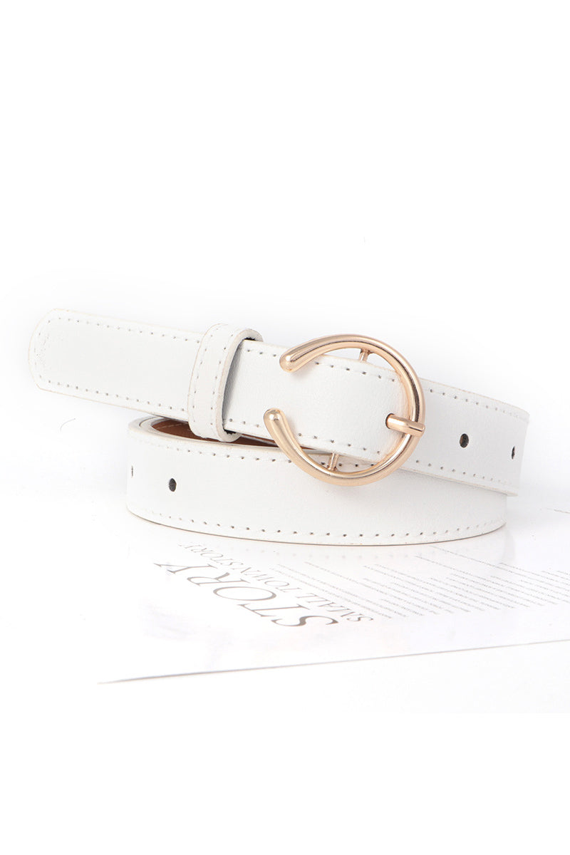 OPEN CIRCLE PIN BUCKLE FASHION BELT