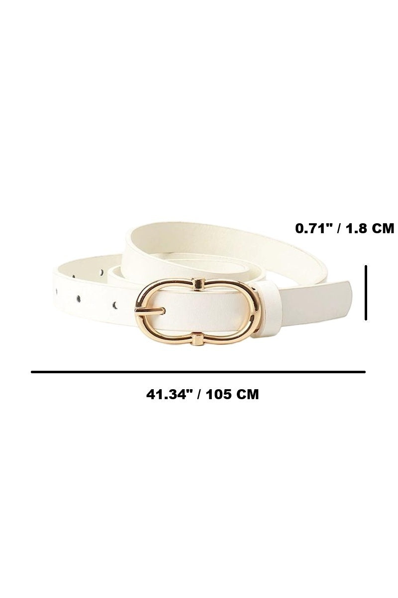 DOUBLE RING PIN BUCKLE FASHION BELT